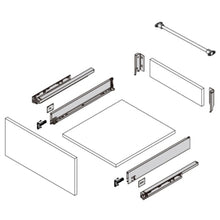 Carica l'immagine nel visualizzatore di Gallery, Set spondine per cassetto 350mm BIANCO estrazione totale AMMORTIZZATO portata 40 kg DTC