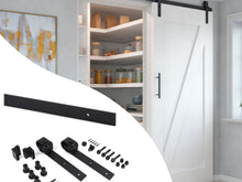 Carica l'immagine nel visualizzatore di Gallery, Kit Ferramenta Porta Scorrevole Sospesa in Legno EMUCA
