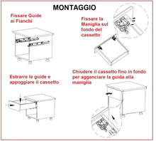 Carica l'immagine nel visualizzatore di Gallery, COPPIA GUIDE a SCOMPARSA SOTTOCASSETTO AMMORTIZZATA Portata 35 kg Estraz Totale
