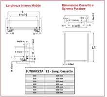 Carica l'immagine nel visualizzatore di Gallery, COPPIA GUIDE a SCOMPARSA SOTTOCASSETTO AMMORTIZZATA Portata 35 kg Estraz Totale
