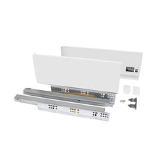 Carica l'immagine nel visualizzatore di Gallery, Set spondine per cassetto 350mm BIANCO estrazione totale AMMORTIZZATO portata 40 kg DTC
